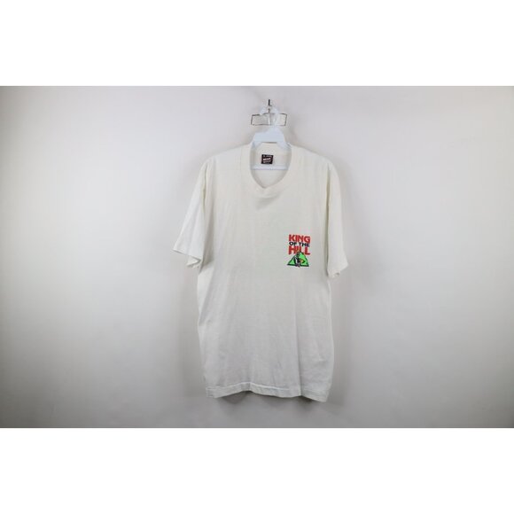 Vintage 90s Mens XL King of the Hill Pikes Peak Hill Climb Car Race T-Shirt USA